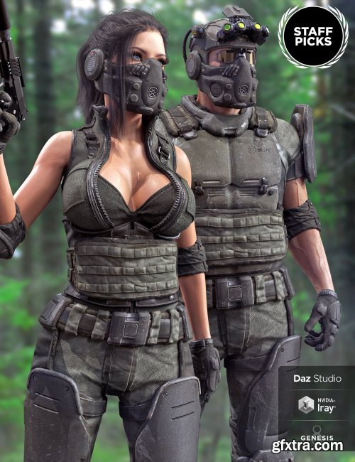  Tactical Assault Outfit for Genesis 8 Male(s) and Female(s)