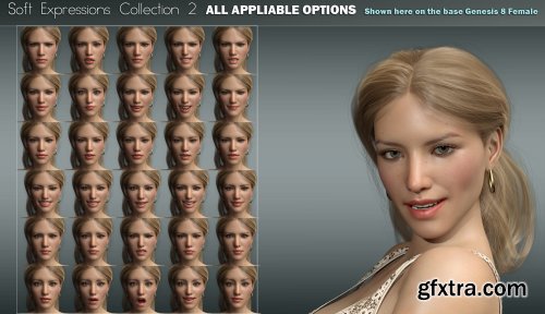 Soft Expressions Collection 2 for Genesis 8 Females