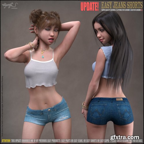 Easy Jeans Shorts for Genesis 8 and 8.1