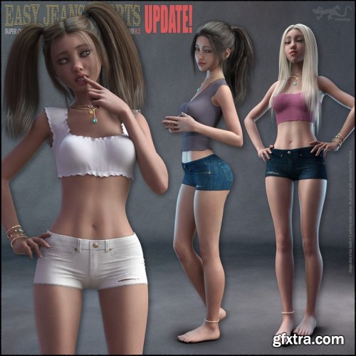 Easy Jeans Shorts for Genesis 8 and 8.1