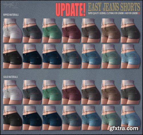 Easy Jeans Shorts for Genesis 8 and 8.1