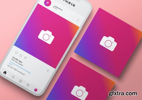 Instagram Post Mockup Template - Vol 03