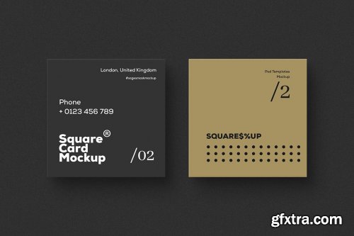 Square Business Card Mockup