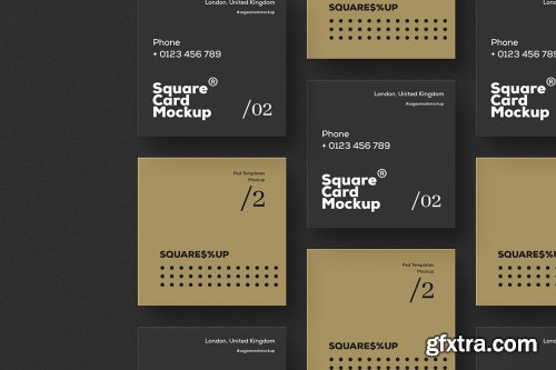 Square Business Card Mockup