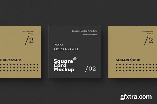 Square Business Card Mockup