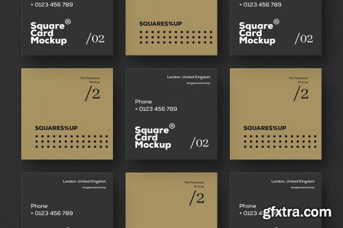 Square Business Card Mockup