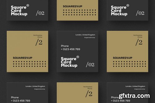 Square Business Card Mockup