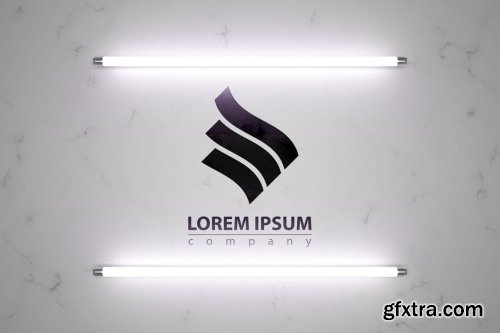 Logo in light - mockup template