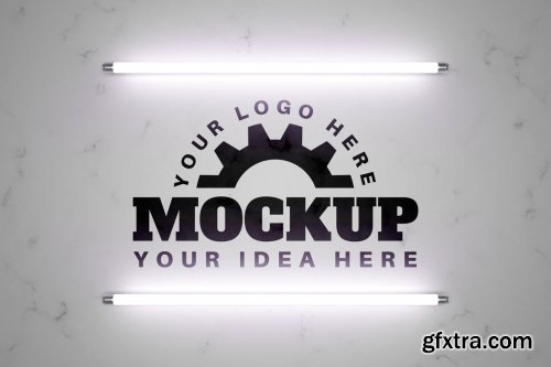 Logo in light - mockup template