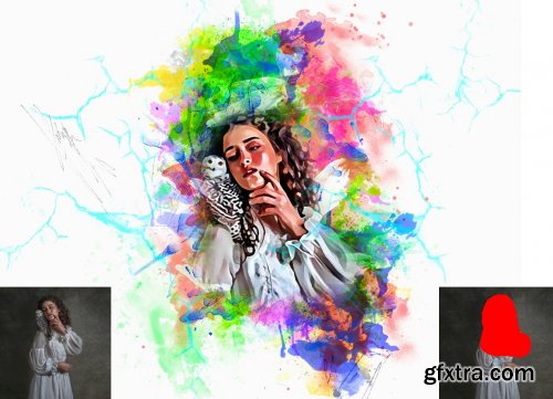 CreativeMarket - Watercolor Painting Photoshop Action 5906108