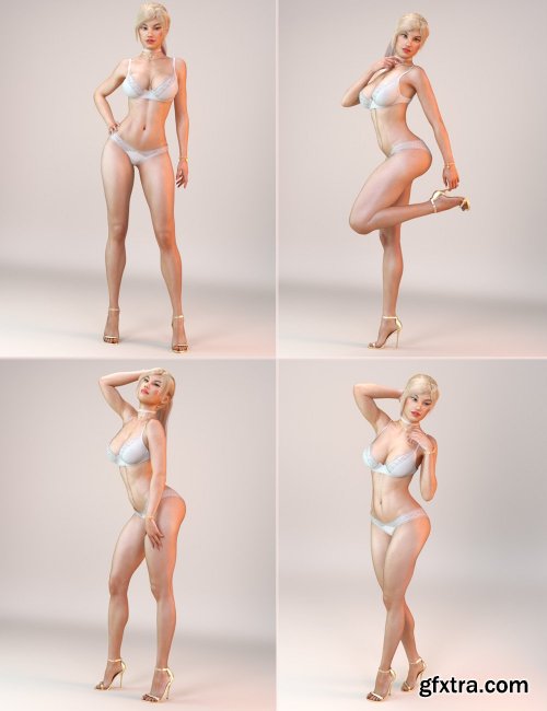  Angels Secrets Lingerie and Poses for Genesis 3 and 8 Female(s)