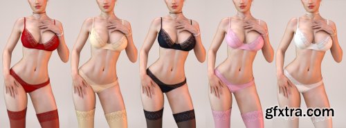  Angels Secrets Lingerie and Poses for Genesis 3 and 8 Female(s)