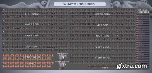  Z Natural Form Breast Shape and Squishes Mega Set for Genesis 8 and 8.1 Female 