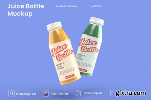 Mockup with glass bottles