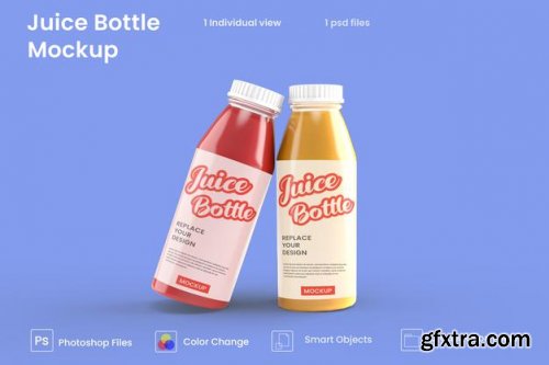 Mockup with glass bottles