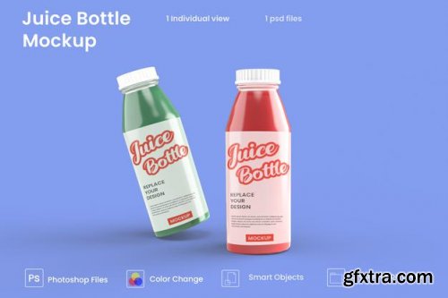 Mockup with glass bottles