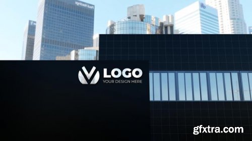 Realistic building company logo mockup