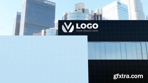 Realistic building company logo mockup