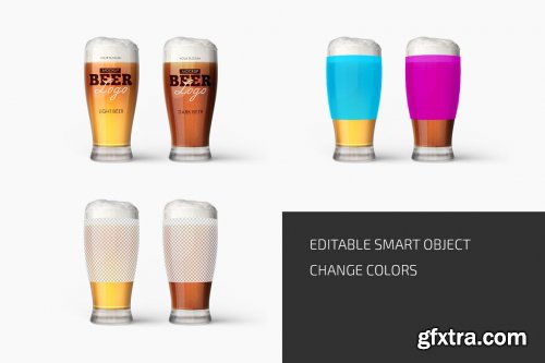 CreativeMarket - Beer Glass Mockup 6093265