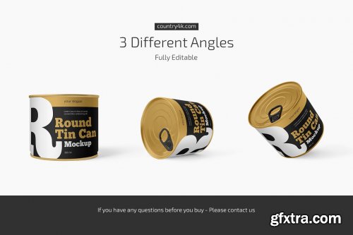 CreativeMarket - Round Tin Can Mockup Set 6107661