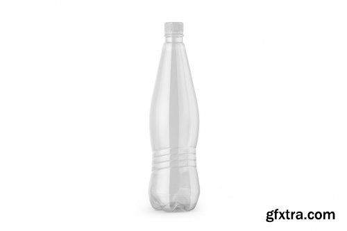 CreativeMarket - Clear Plastic Drink Bottle Mockup 6063285