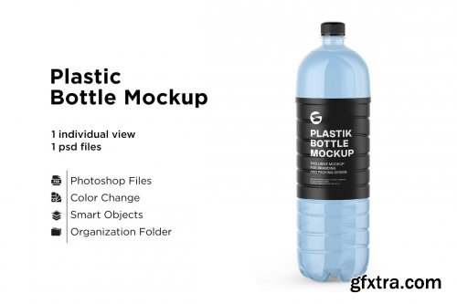 CreativeMarket - Plastic Drink Bottle Mockup 6063284