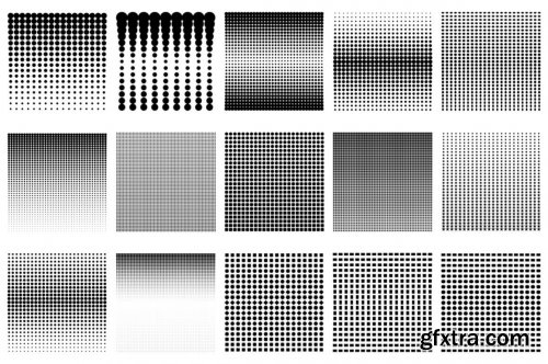 CreativeMarket - 60 Halftone Photoshop Brushes 6028561