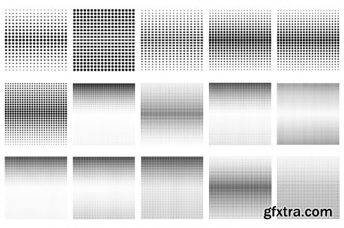 CreativeMarket - 60 Halftone Photoshop Brushes 6028561