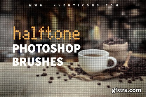 CreativeMarket - 60 Halftone Photoshop Brushes 6028561