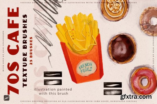 CreativeMarket - 70s Cafe Procreate Texture Brushes 5997668