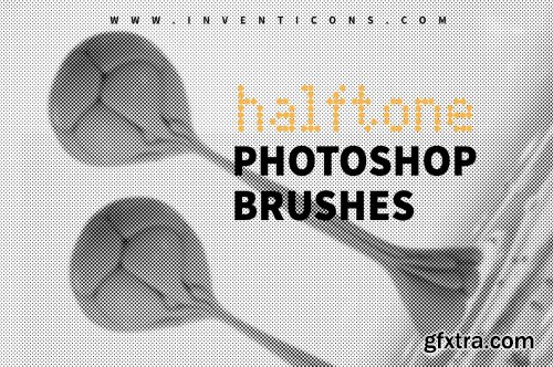 CreativeMarket - 60 Halftone Photoshop Brushes 6028561