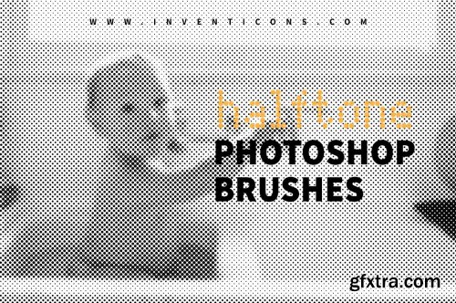 CreativeMarket - 60 Halftone Photoshop Brushes 6028561