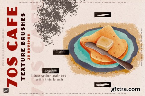 CreativeMarket - 70s Cafe Procreate Texture Brushes 5997668