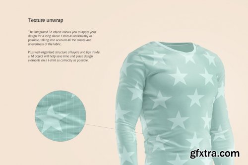 CreativeMarket - Long Sleeve T-shirt Animated Mockup 6040925