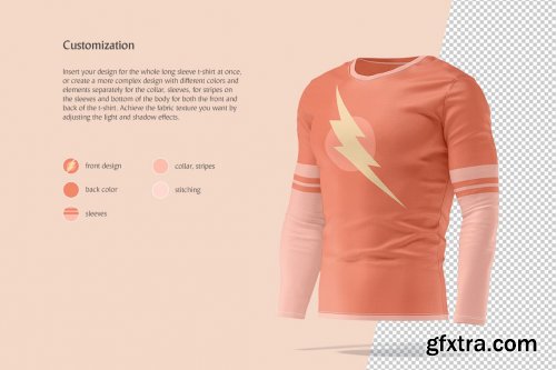 CreativeMarket - Long Sleeve T-shirt Animated Mockup 6040925