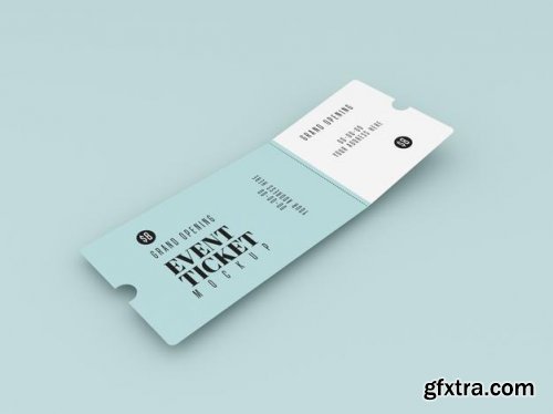 Grand opening event ticket mockup