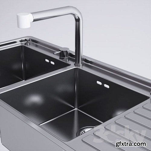 Alpes Inox Kitchen Sink 3d Model