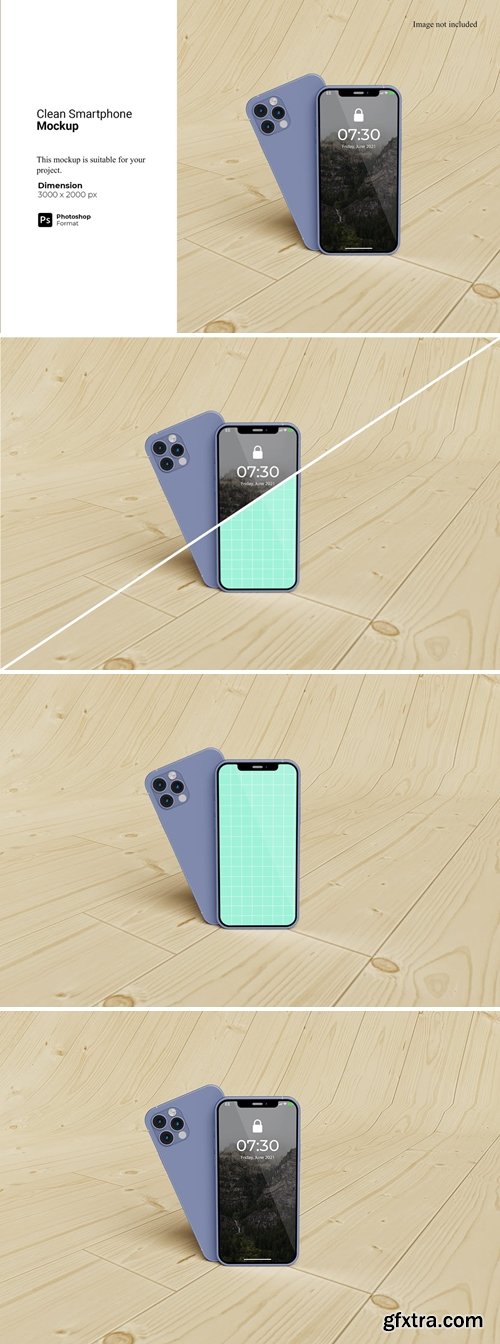 Standing Smartphone Mockup