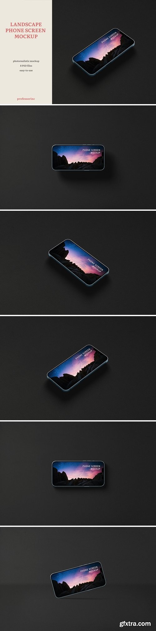 Landscape iPhone Screen Mockup