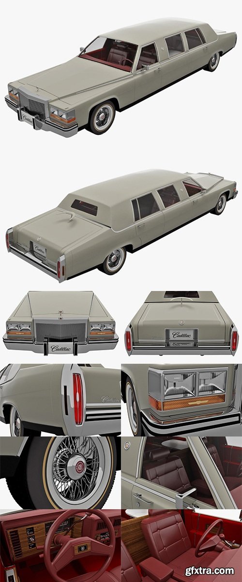 Cadillac Fleetwood Limousine 1986 3D Model