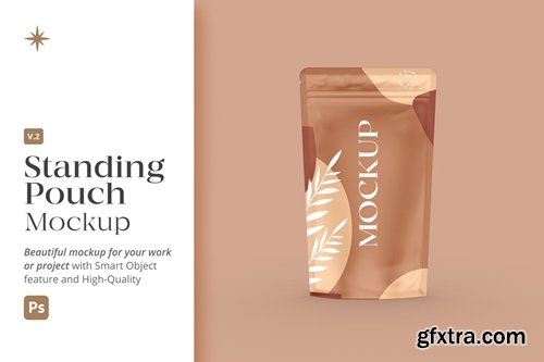 Realistic Standing Pouch Mockup v2