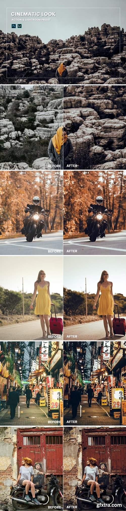 Cinematic Look Effect Action & Lightroom Preset