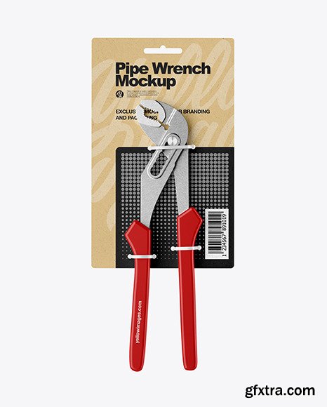 Pipe Wrench Mockup - Front View 75389