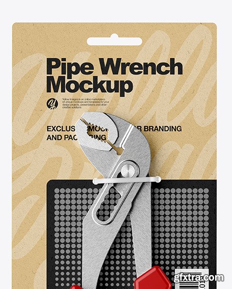 Pipe Wrench Mockup - Front View 75389