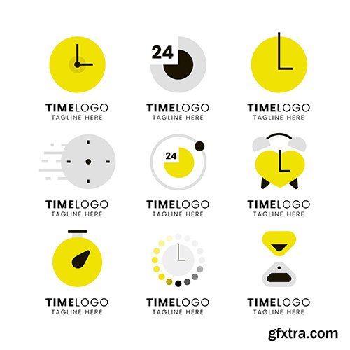 Design time logos pack 