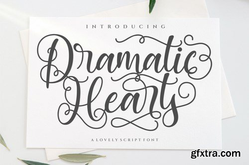 Dramatic Hearts Script Font