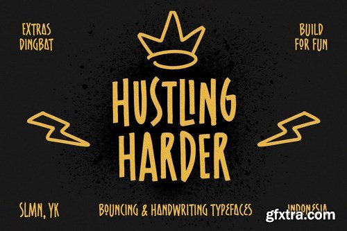 Hustling Harder - Bouncing Font