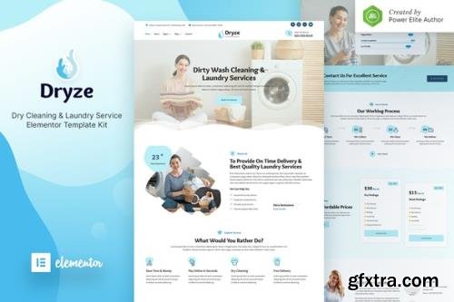 ThemeForest - Dryze v1.0.0 - Dry Cleaning & Laundry Service Elementor Template Kit - 31890146