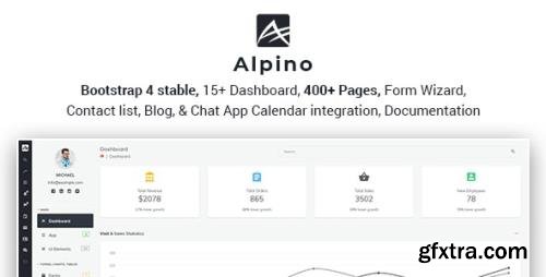 ThemeForest - Alpino v1.6.0 - Bootstrap 4 Admin Dashboard Template - 21701955