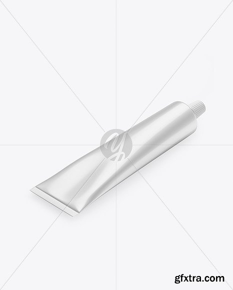 Glossy Metallic Cosmetic Tube Mockup 82357